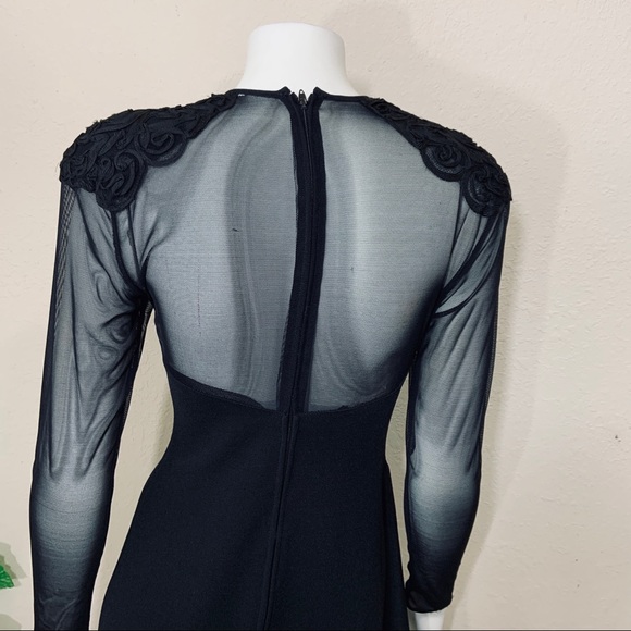 SOLD Betsy & Adam Vintage 90’s Sheer Dress - Picture 9 of 12